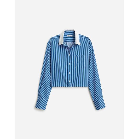 Madewell Tops - Madewell Relaxed Button-Up Shirt - blue and‎ white stripe Medium